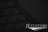BLUE DIAMOND STITCH VINYL 4X TAILORED FLOOR CARPETS FOR BMW MINI F56 13-21 JF1