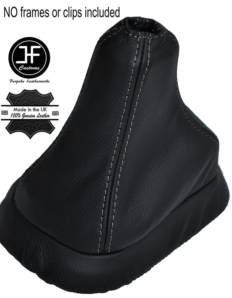 GREY STITCH LEATHER GEAR GAITER OVER RUBBER FITS VAUXHALL OPEL NOVA 82-93