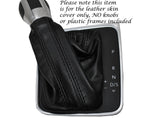 BLACK STITCH DSG AUTO AUTOMATIC LEATHER GAITER FITS VW GOLF MK7 VII JETTA 2013+