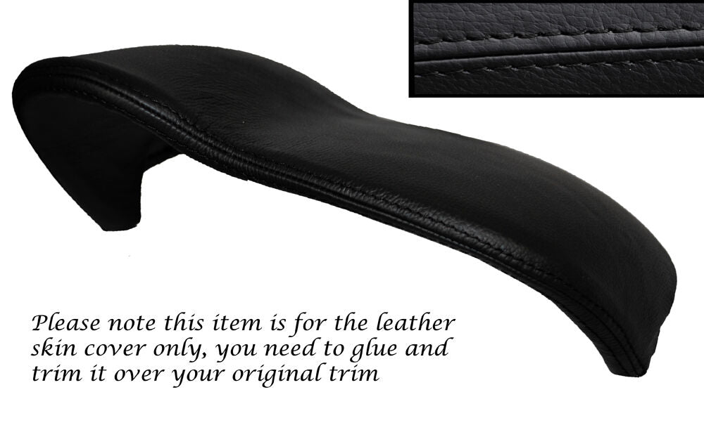 BLACK STITCHING SPEEDO HOOD LEATHER SKIN COVER FITS RENAULT TWINGO 2007-2013