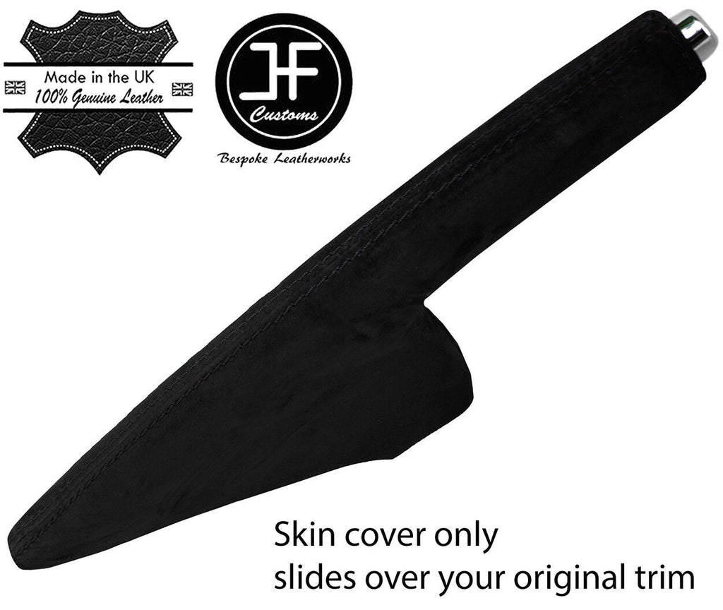 BLACK STITCHING REAL SUEDE HANDBRAKE GAITER FITS SKODA ROOMSTER 2006-2015