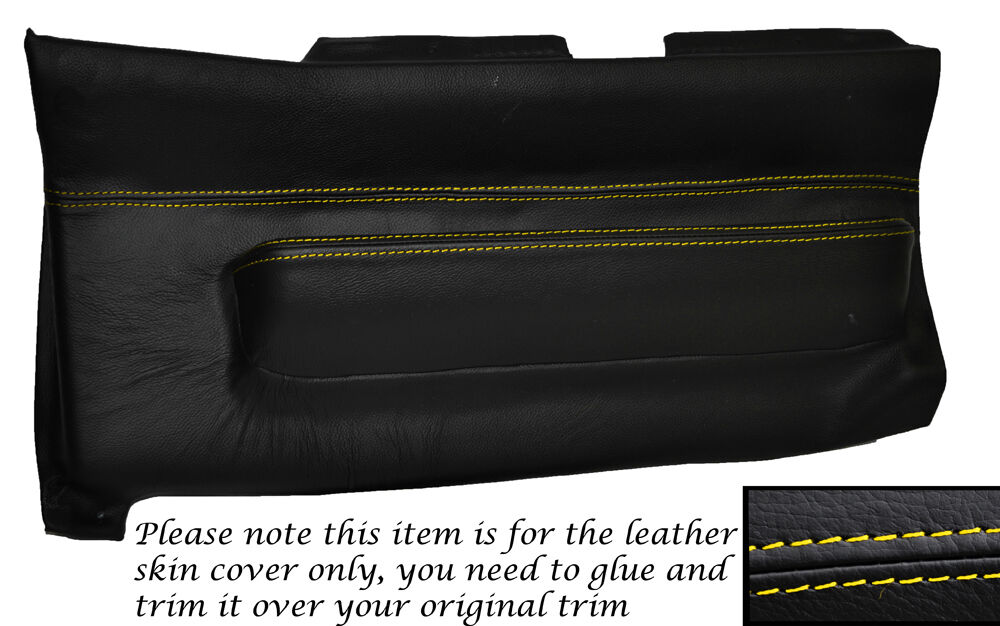 YELLOW STITCH PASSENGER LOWER DASH LEATHER COVER FITS TOYOTA MR2 MK1 AW11 84-90