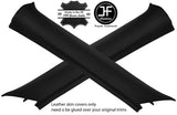 BLACK STITCH 2X A PILLAR REAL LEATHER COVERS FITS VW TIGUAN 2008-2016 CUSTOM NEW