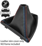 WHITE & TRI STITCH FOR BMW 3 SERIES F30 F31 12-16 LEATHER GEAR GAITER CUSTOM NEW