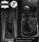 BLACK STITCH FITS VAUXHALL OPEL MERIVA A 02-10 GEAR HANDBRAKE GAITER SET LEATHER