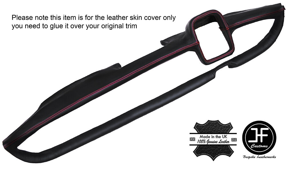 RED STITCHING DASH DASHBOARD LEATHER COVER FITS MERCEDES W110 W111 CUSTOM NEW