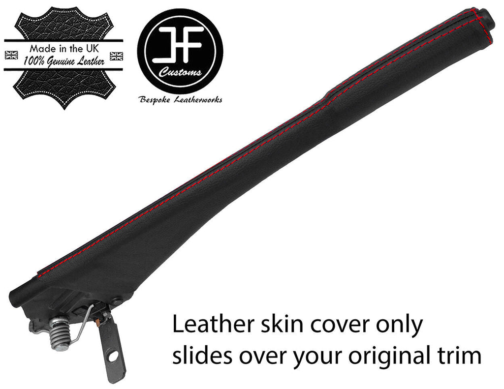 RED STITCH REAL LEATHER HANDBRAKE GAITER COVER FITS SMART FORTWO 451 07-14