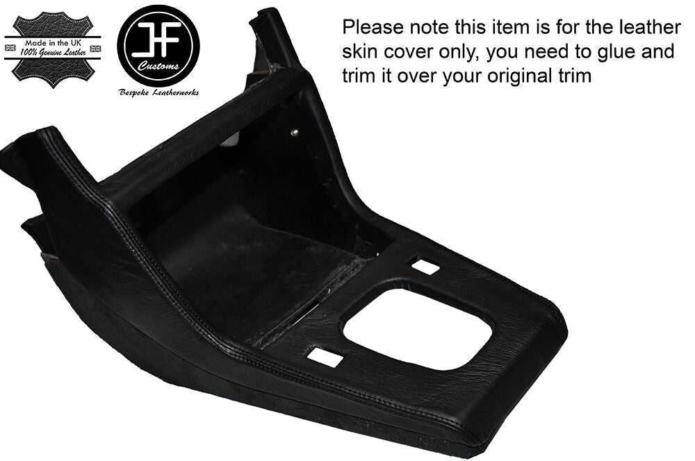BLACK STITCH GEAR SURROUND LEATHER SKIN COVER FITS BMW 5 SERIES E28 1981-1987