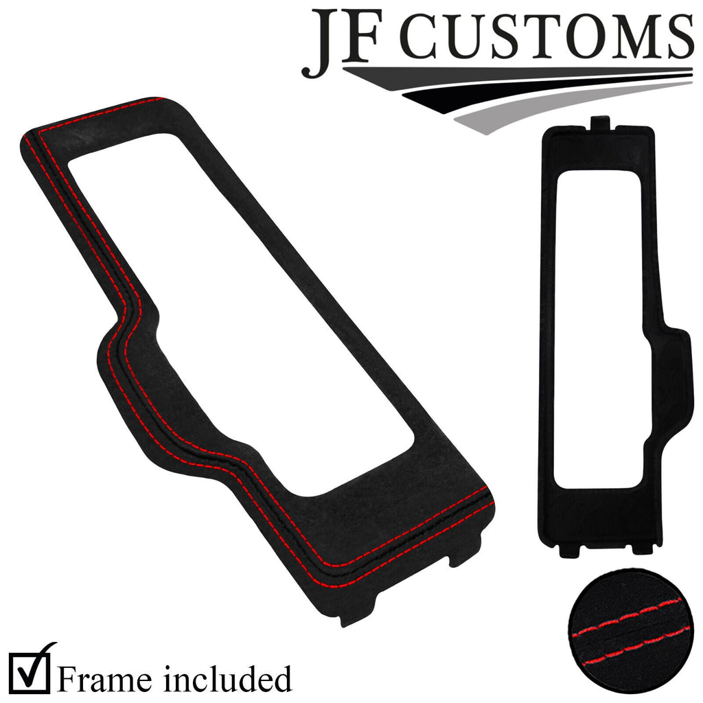 RED STITCH SUEDE HANDBRAKE TRIM COVER + FRAME FOR LAMBORGHINI DIABLO 90-01