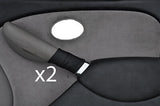 black stitch FITS ROVER 75 MG ZT 99-05 2X FRONT DOOR HANDLE LEATHER COVERS