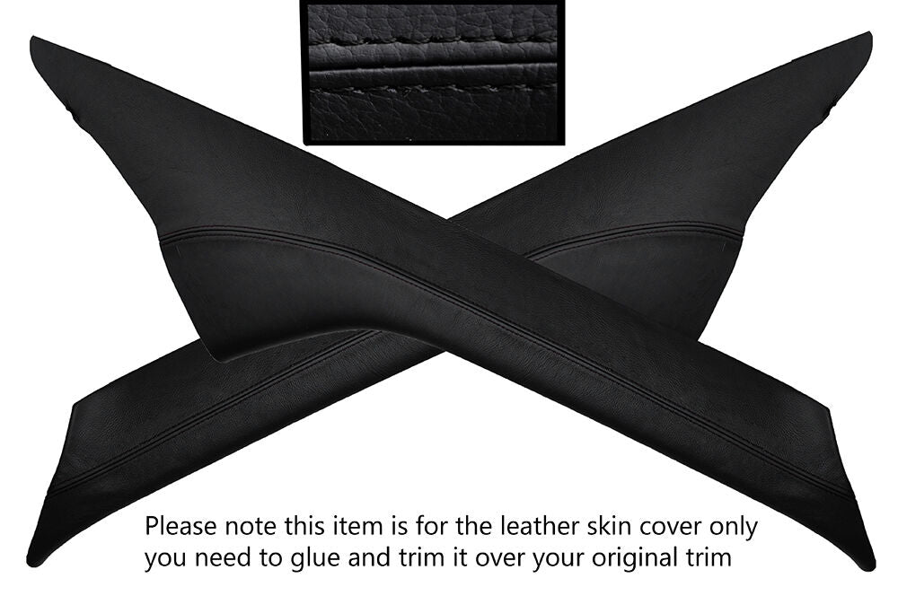 BLACK STITCH 2X A POST PILLARS SKIN COVERS FITS MERCEDES SPRINTER W906 06-14