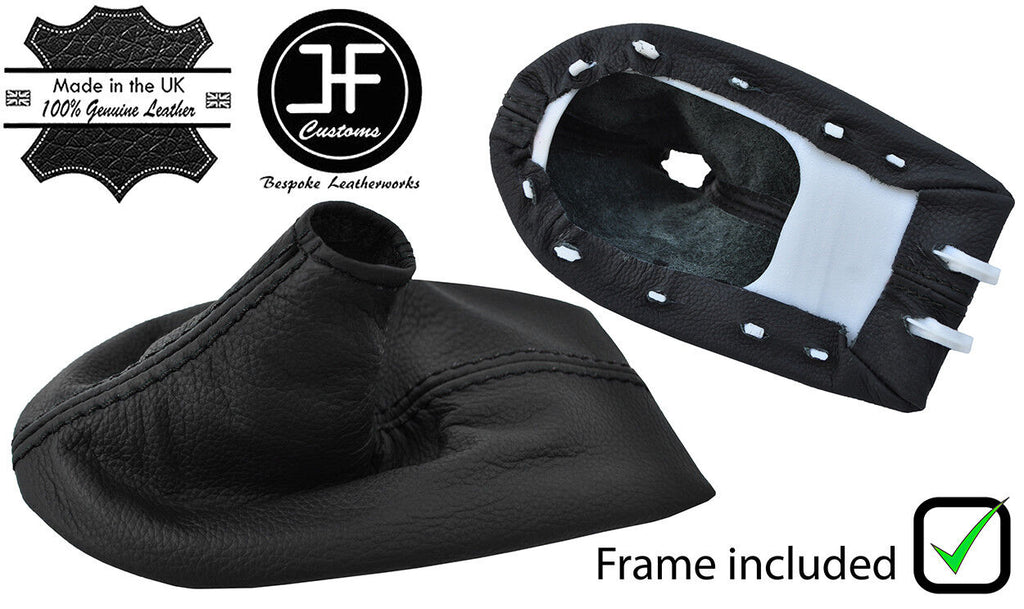 BLACK STITCH LEATHER GEAR + PLASTIC FRAME FOR PORSCHE BOXSTER 986 CARRERA 996