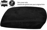 BLACK STITCHING REAL SUEDE ARMREST COVER FITS MAZDA CX5 CX-5 2012-2015