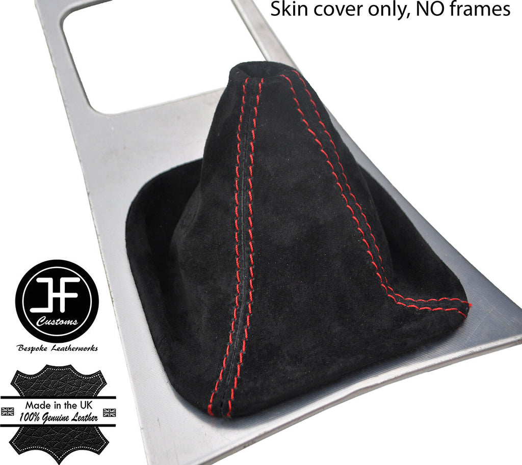 RED STITCH REAL SUEDE MANUAL GEAR GAITER FOR MERCEDES C CLASS W203 2000-2007