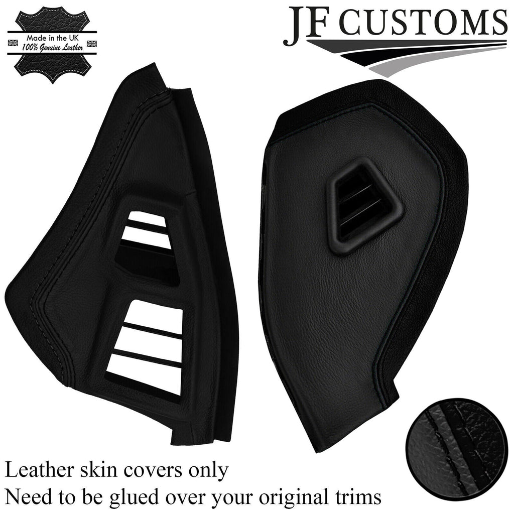 BLACK & BLACK 2X END DASH SIDE TRIM LEATHER COVERS FITS MAZDA RX7 FD3 92-02