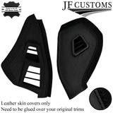 BLACK & BLACK 2X END DASH SIDE TRIM LEATHER COVERS FITS MAZDA RX7 FD3 92-02