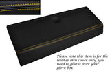 YELLOW  STITCH GLOVE BOX LID LEATHER SKIN COVER FITS FIAT X1/9 X19 CUSTOM NEW