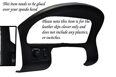 black stitching FITS MG MGF MGTF 95-05 GAUGE HOOD SPEEDO LEATHER COVER