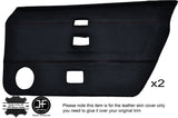 BLACK STITCH 2X FRONT FULL DOOR CARD LEATHER COVER FITS TRIUMPH TR7 TR8 76-81