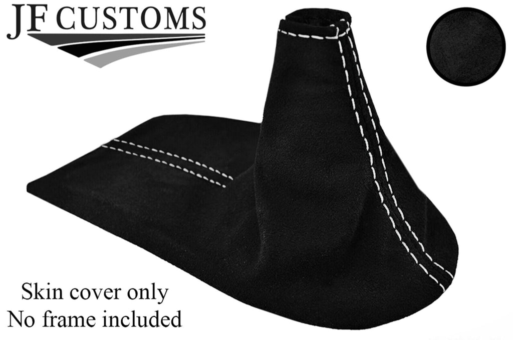 WHITE STITCH SUEDE GEAR GAITER FITS PORSCHE BOXSTER CARRERA 911 996 986 97-04