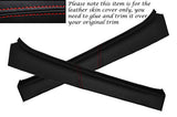 RED STITCH 2X WINDSCREEN PILLAR LEATHER COVER FITS SRELIANT SCIMITAR GTE SE6