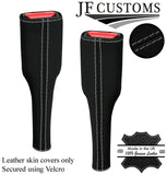 GREY STITCH NAPPA LEATHER 2X SEAT BELT LONG COVERS FOR PORSCHE CARRERA 911 997