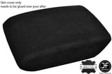 BLACK STITCH REAL SUEDE ARMREST LID COVER FITS AUDI A4 2008-2015 CUSTOM NEW