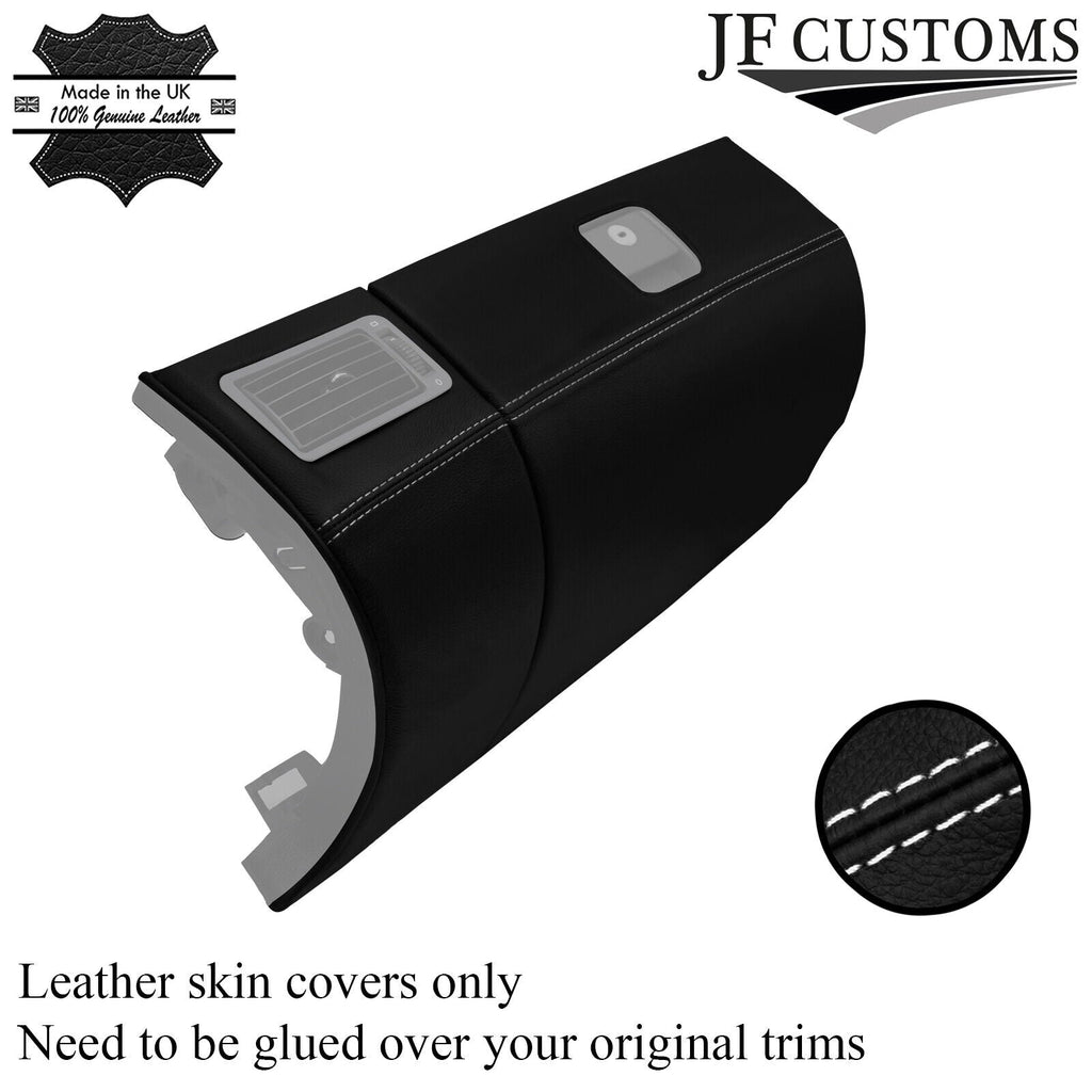 WHITE STITCH LEATHER GLOVEBOX COVER FITS MERCEDES SLK R170 96-04 CUSTOM NEW