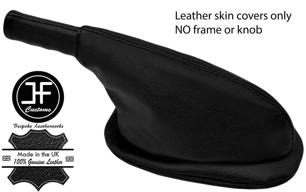 BLACK LTHR HANDBRAKE GAITER OVER RUBBER+HANDLE FOR ALFA ROMEO SPIDER 105 EARLY