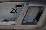 red stitch FITS TOYOTA CELICA MK2  85-1990 2X DOOR HANDLE LEATHER COVERS
