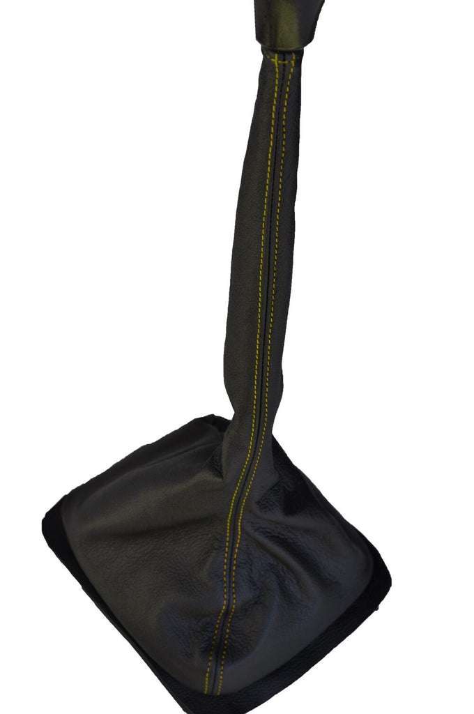 YELLOW STITCH LONG LEATHER GEAR GAITER FITS VW T25 BUS VAN VANAGON WESTFALIA