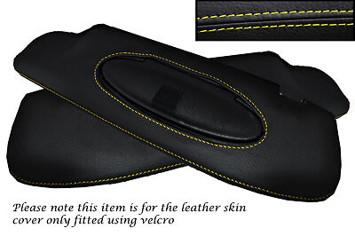 YELLOW STITCH FITS PORSCHE 911 997 05-13 CARRERA 2X SUN VISORS LEATHER COVERS