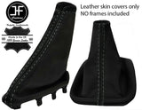 GREY STITCH MANUAL LEATHER GEAR HANDBRAKE GAITER FOR VOLVO C30 S40 V50 04-2013