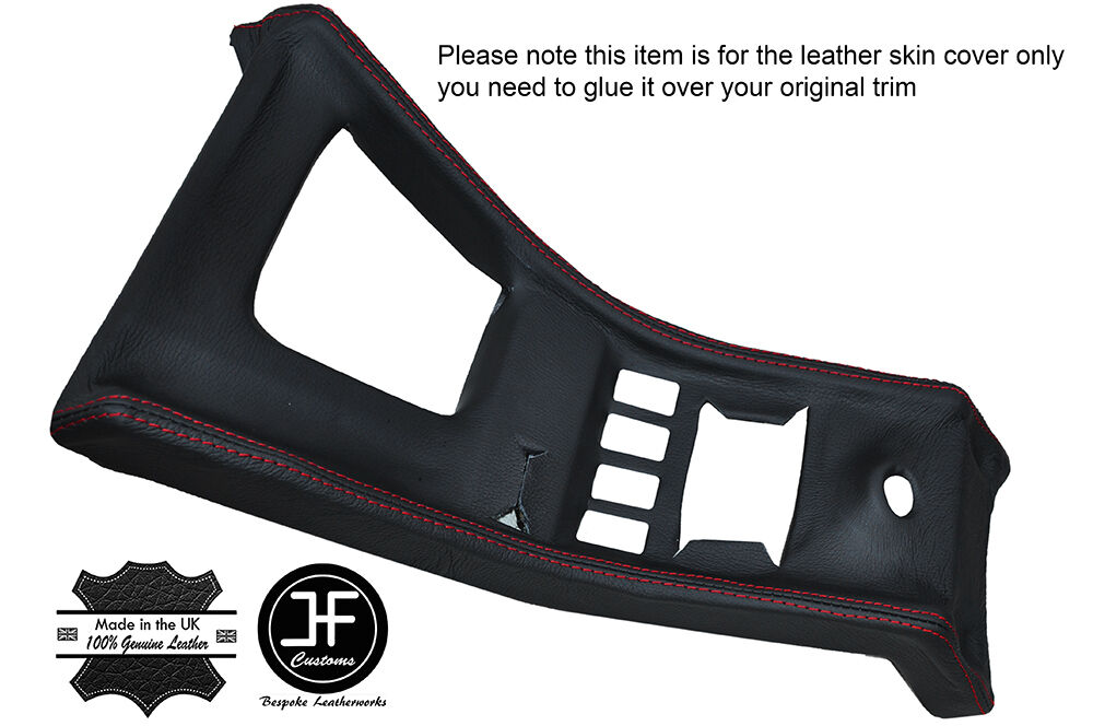 RED STITCH CENTER CONSOLE LEATHER COVER FITS ALFA ROMEO SPIDER CLASSIC 70-85