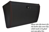 red stitch FITS VW T25 BUS VAN VANAGON WESTFALIA GLOVE BOX LID LTHR COVER ONLY