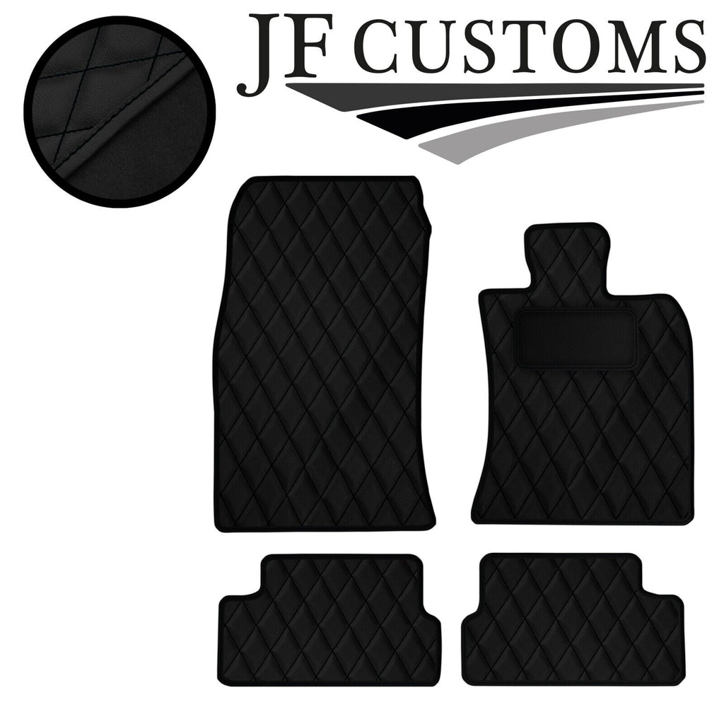 BLACK DIAMOND STITCH VINYL 4XTAILORED FLOOR CARPETS FOR BMW MINI S R56 07-14 JF1
