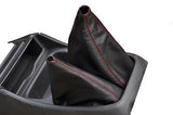FITS FORD RANGER 4X4 GEAR GAITER LEATHER 00-10 red st CUSTOM NEW MADE IN UK