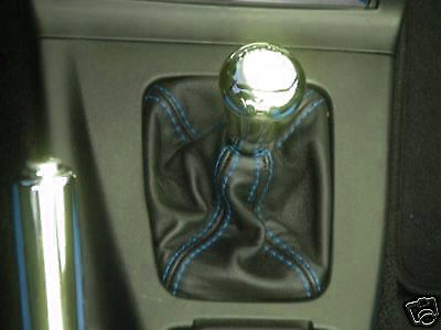 BLUE STITCHING FITS MAZDA MX5 MIATA MK2 1998-2005 GEAR SHIFT BOOT 100% LEATHER