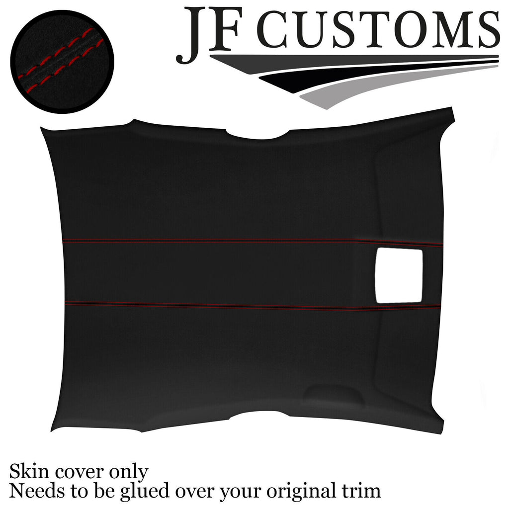 D RED STITCH LUXE- SUEDE ROOF HEADLINER COVER FOR MAZDA RX8 2002-2012 CUSTOM NEW