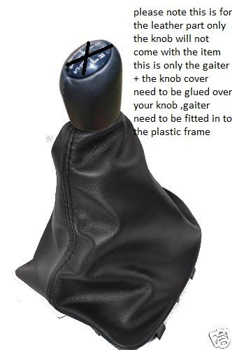 FITS RENAULT LAGUNA BLACK GAITER & GEAR KNOB COVER 6 SPEED CUSTOM NEW MADE IN UK