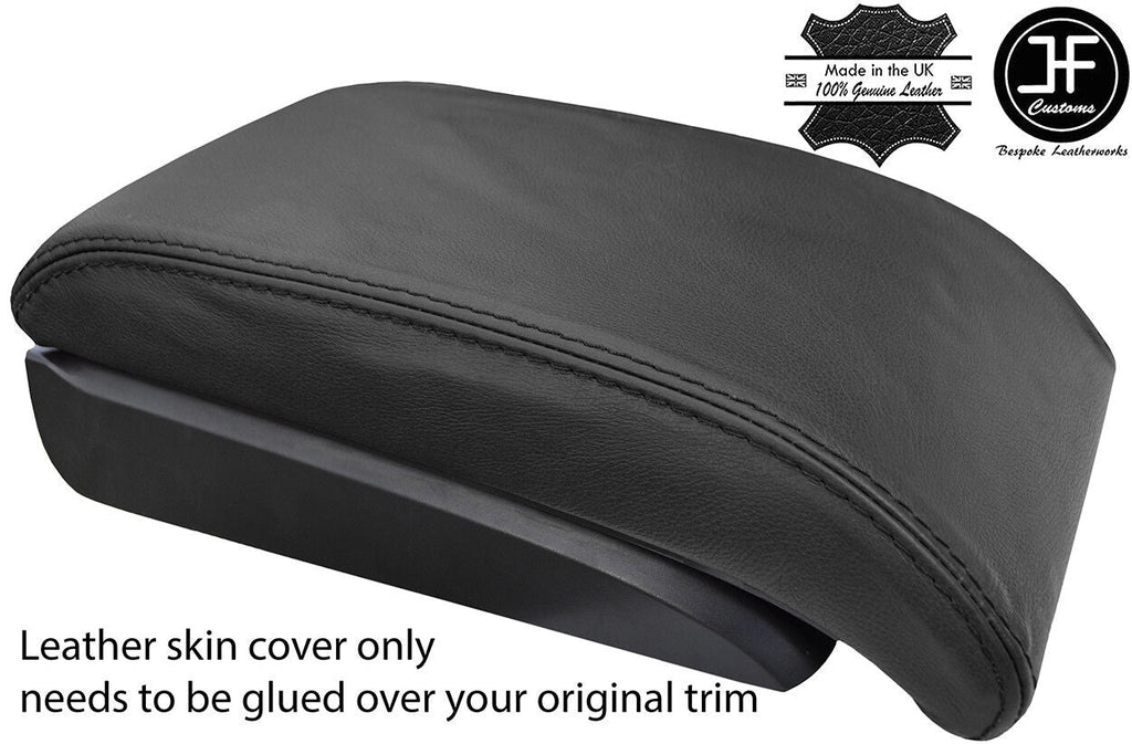 BLACK  REAL LEATHER SLIDING  ARMREST COVER FOR VW TOURAN CADDY 2003-2010