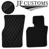 WHITE DIAMOND STITCH VINYL 4X TAILORED FLOOR CARPETS FOR BMW MINI F56 13-21 JF1