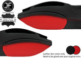 BLACK RED 2X KNEE PAD LEATHER COVERS FOR PORSCHE BOXSTER 986 96-04 STYLE 2