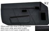 BLACK STITCH 2X FULL DOOR CARD LEATHER SKIN COVER FITS PORSCHE 924 944 86-90