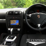 FITS PORSCHE CAYENNE 11-18 RED STITCH 2X CONSOLE GRAB HANDLE LEATHER COVERS