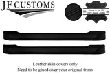 BLACK STITCH LEATHER 2X REAR DOOR+HANDLE COVERS FOR LAND ROVER DISCOVERY 89-98