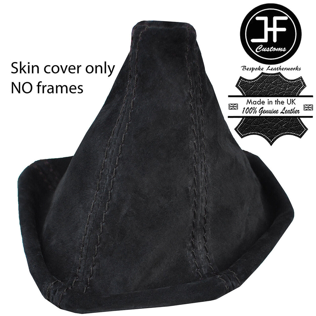 BLACK STITCHING REAL SUEDE MANUAL GEAR GAITER FITS BMW 5 SERIES E39 1995-2003