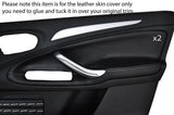 GREY STITCH 2X FRONT DOOR CARD SKIN COVERS FITS FORD GALAXY MK3 S-MAX 06-15