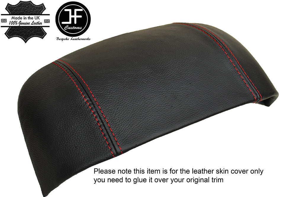 RED STICH BINNACLE HOOD TRIM LEATHER COVER FITS MITSUBISHI L200 K74 98-05