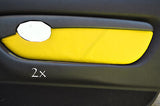 FITS  MG TF MK2 00-06 2 x DOOR CARD COVERS LEATHER yellow CUSTOM NEW MADE IN UK